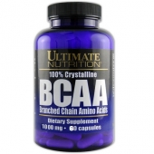 Ultimate Nutrition BCAA 1000 (60 кап) - Во время выполнения интенсивных упражнений мышцы используют большое количество аминокислот в качестве источника энергии. BCAA играют здесь особо важную роль
